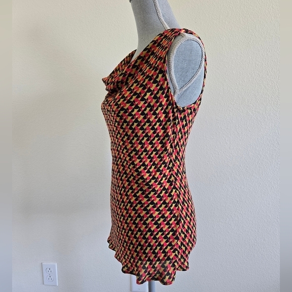 CLASSIQUES ENTIER Silk Draped Neck Sleeveless Top size Medium - Picture 5 of 10